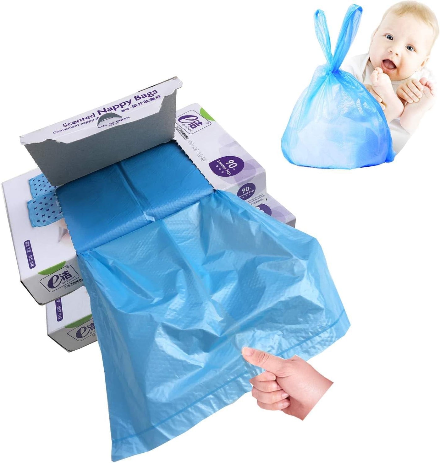 Dergik Bolsa de pañales desechable para bebé, los sacos de pañales...