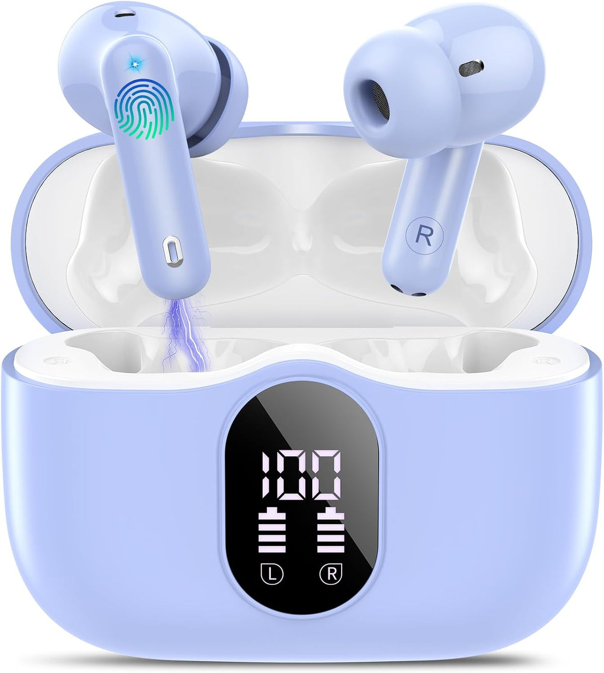 Auriculares inalámbricos, auriculares Bluetooth 5.4 con graves esté...