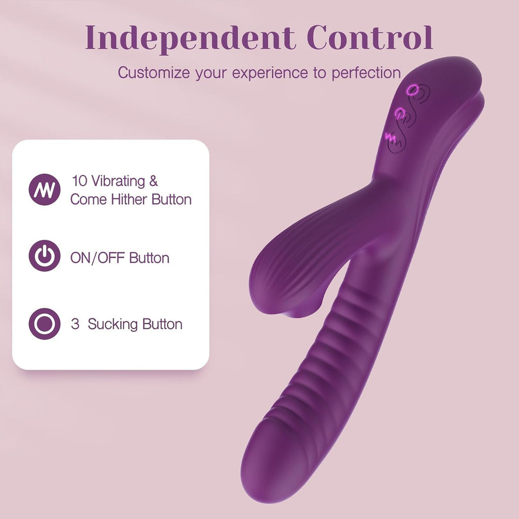 Tracy's Dog Come-Hither - Vibrador de conejo chupador, juguetes...