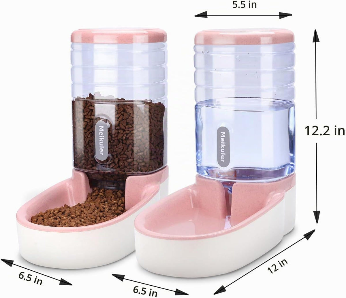 Meikuler Conjunto de Alimentador Automático para Perros y Gatos y D...