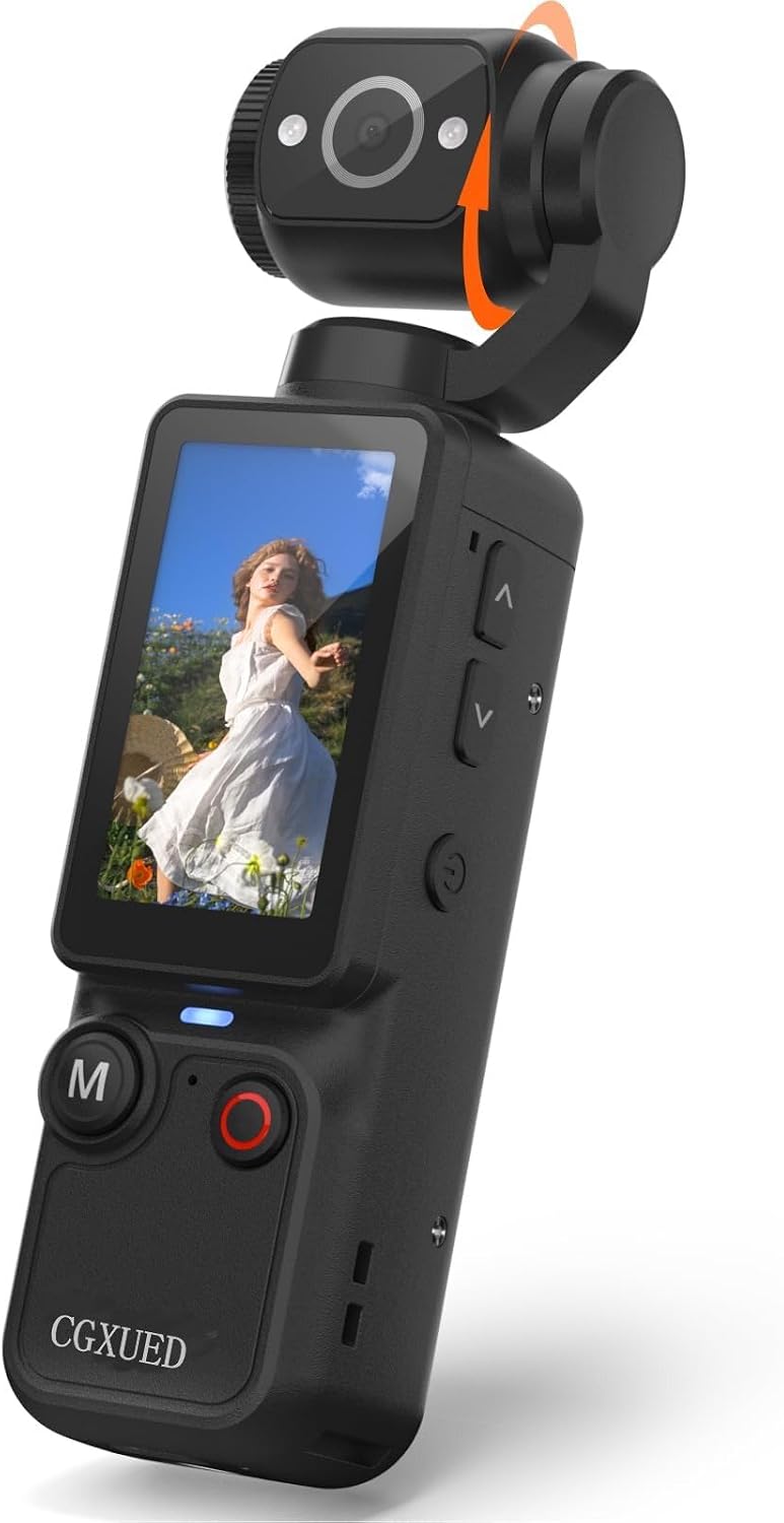 CGXUED Cámara de vlogging, mini videocámara, cámara de video portát...