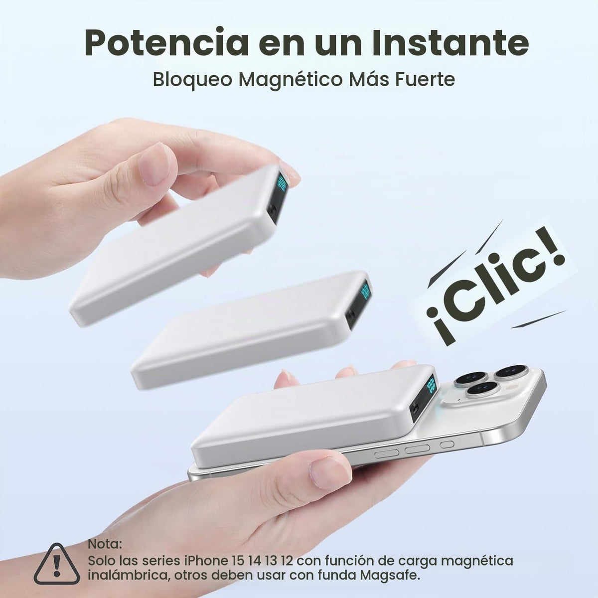 Cargador portátil magnético de 10800 mAh para batería Magsafe, banc...