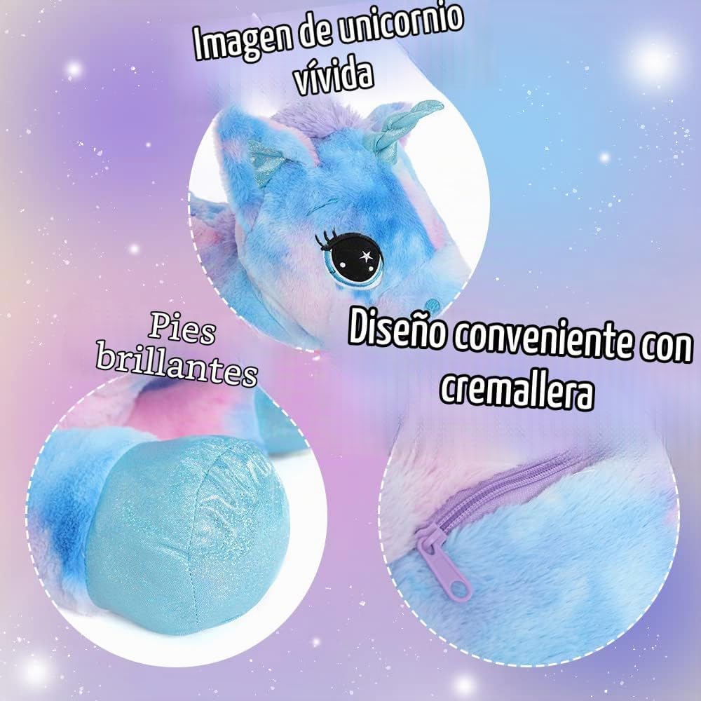 Muiteiur Animal de peluche de unicornio de 31.6 pulgadas, unicornio...