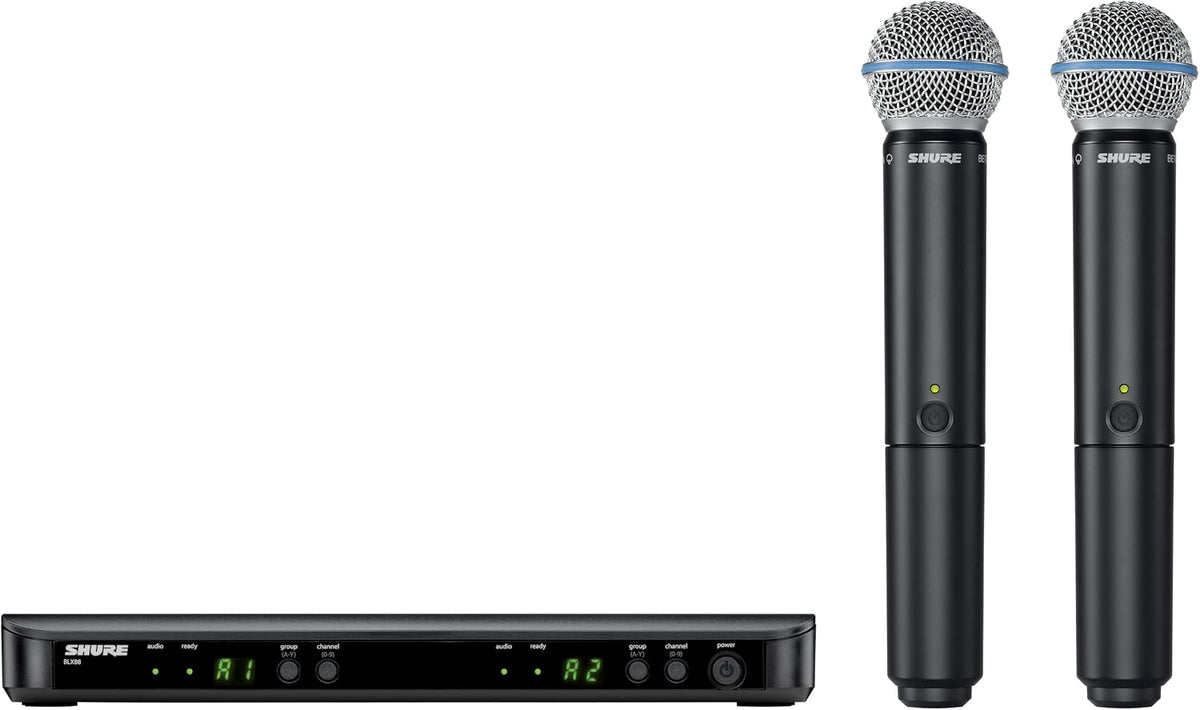 Shure BLX288\/B58 Sistema de audio inalámbrico de doble canal Banda...