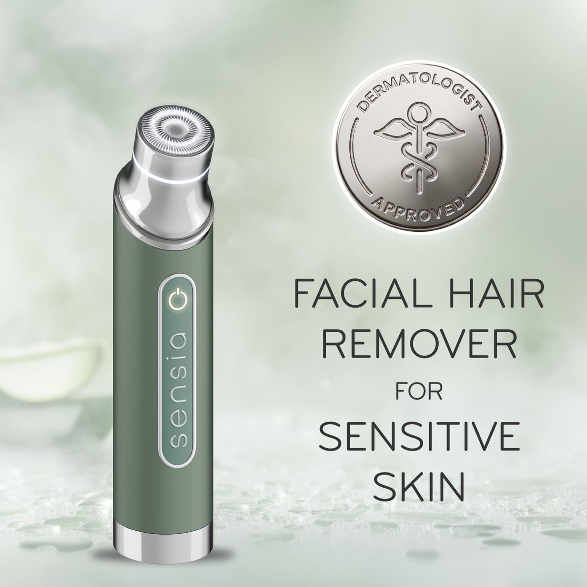 Sensia Removedor de vello facial para mujeres, aprobado por dermató...