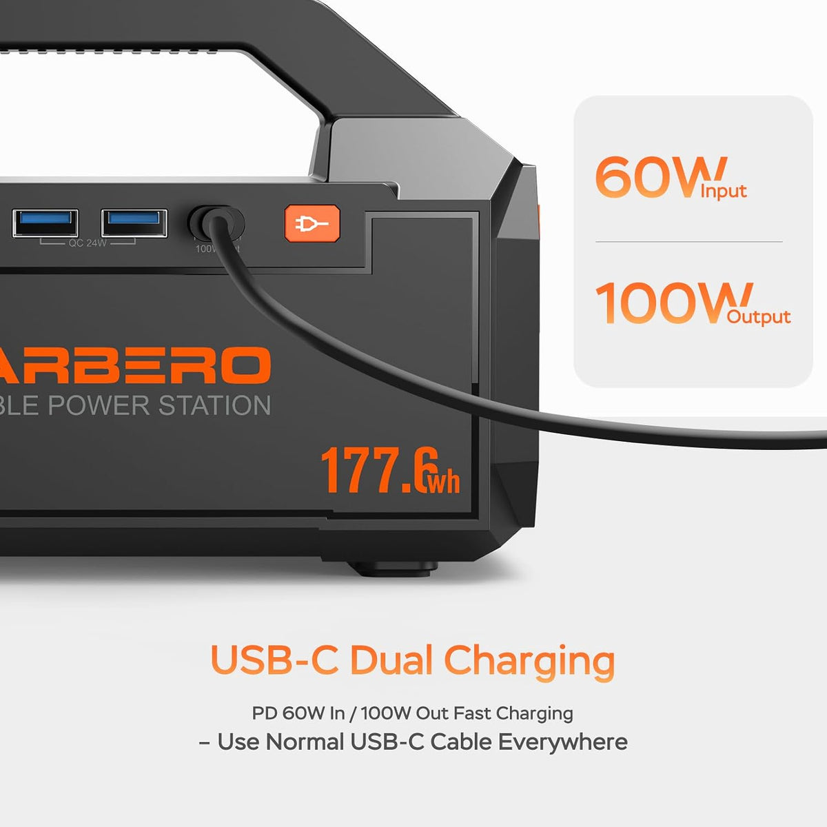 MARBERO Estación de energía portátil de 150 W, 177.6 Wh, generador...