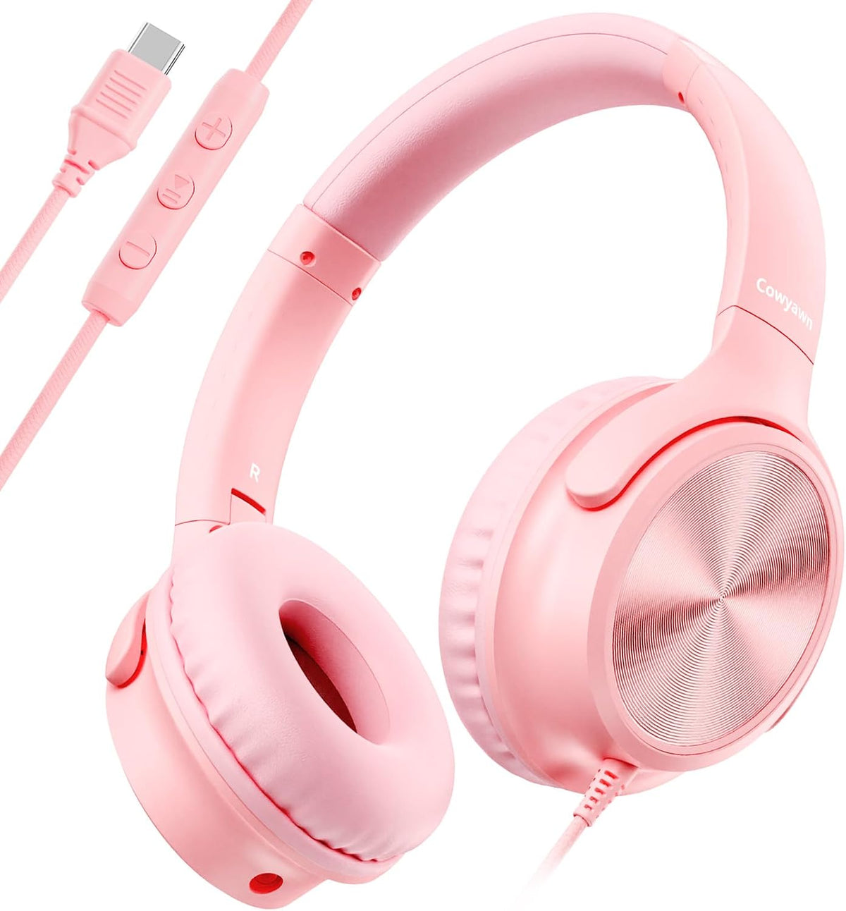 Cowyawn Auriculares USB C con cable, auriculares USB C con cable co...