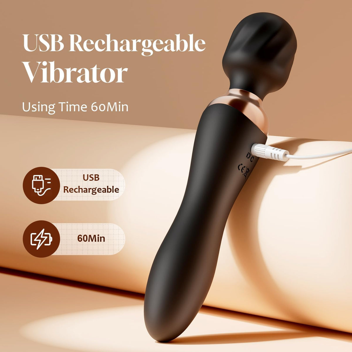 MOOLIGIRL Vibrador Varita Consolador de doble extremo, juguete sexu...
