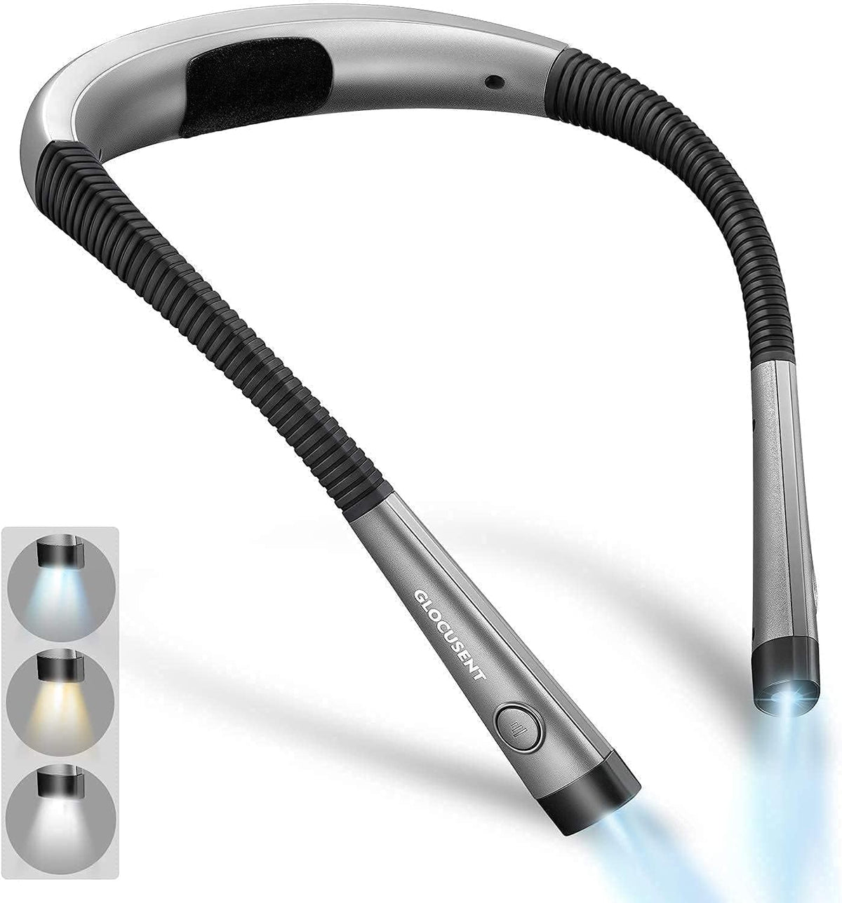 Glocusent Luz LED de lectura para el cuello, luz de libro para leer...