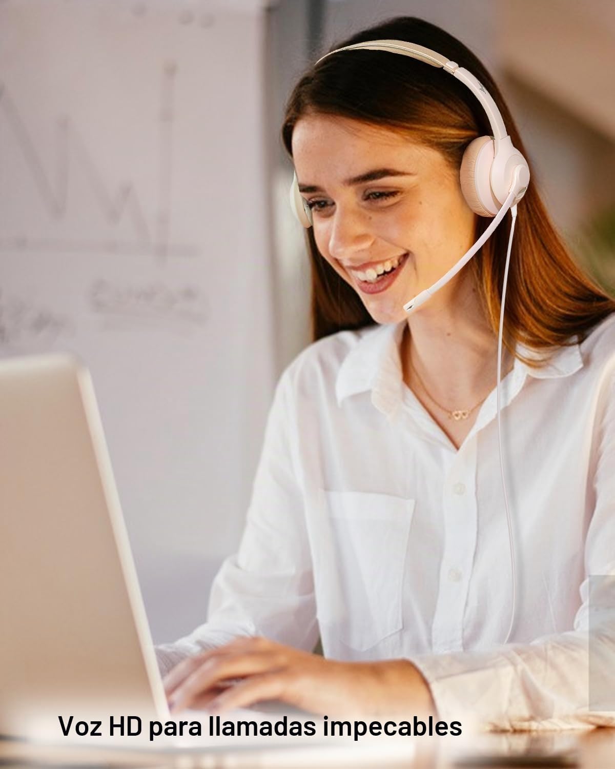 JIAMQISHI Auriculares USB con micrófono para PC, auriculares de dia...