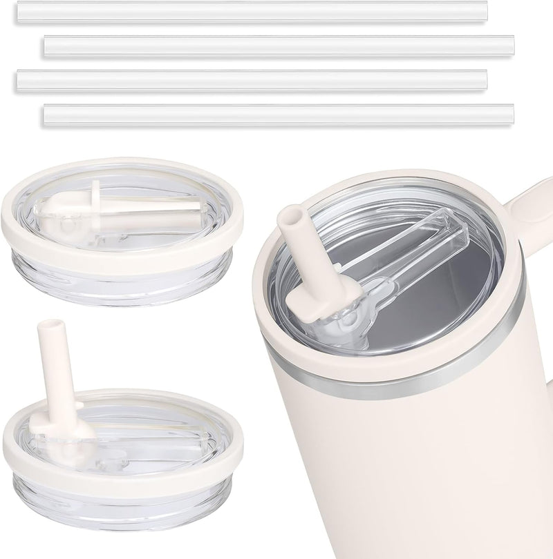 Paquete de 2 vasos de 30 onzas, tapa abatible a prueba de fugas, re...