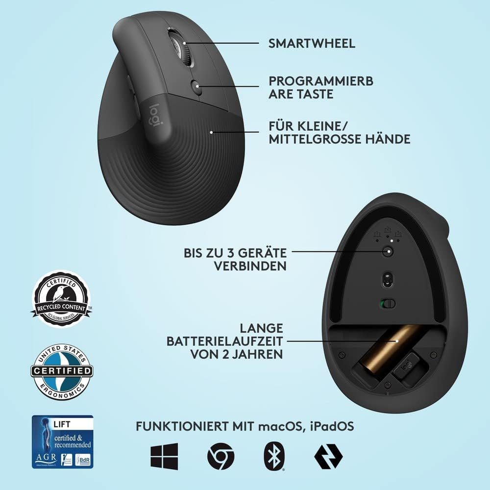 Logitech Ratón ergonómico vertical