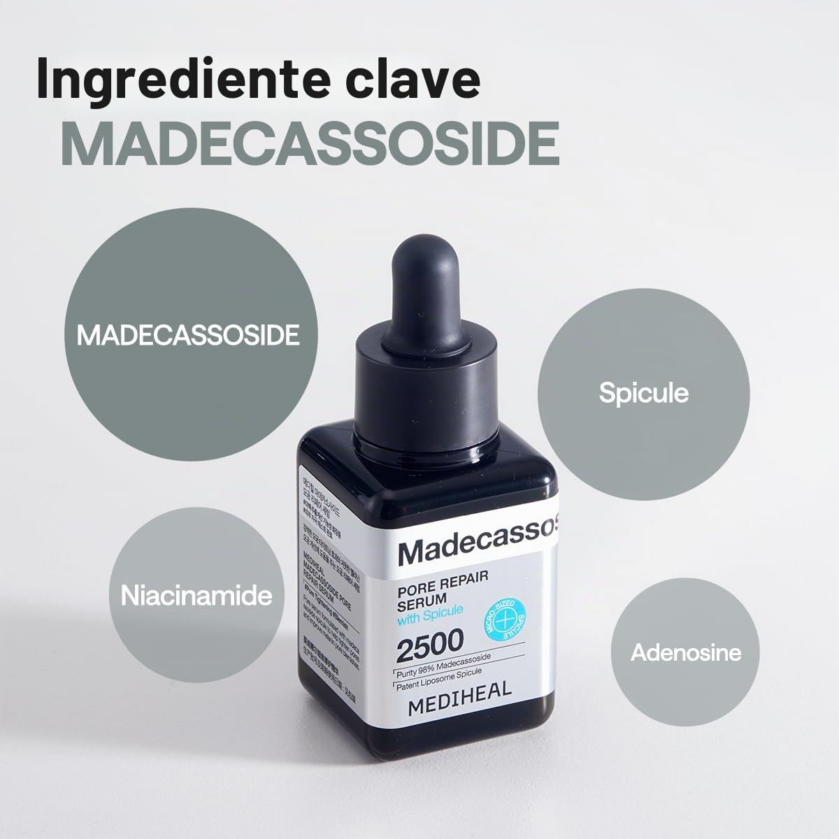 Mediheal Madecassoside - Suero reparador de poros de 1.35 onzas líq...