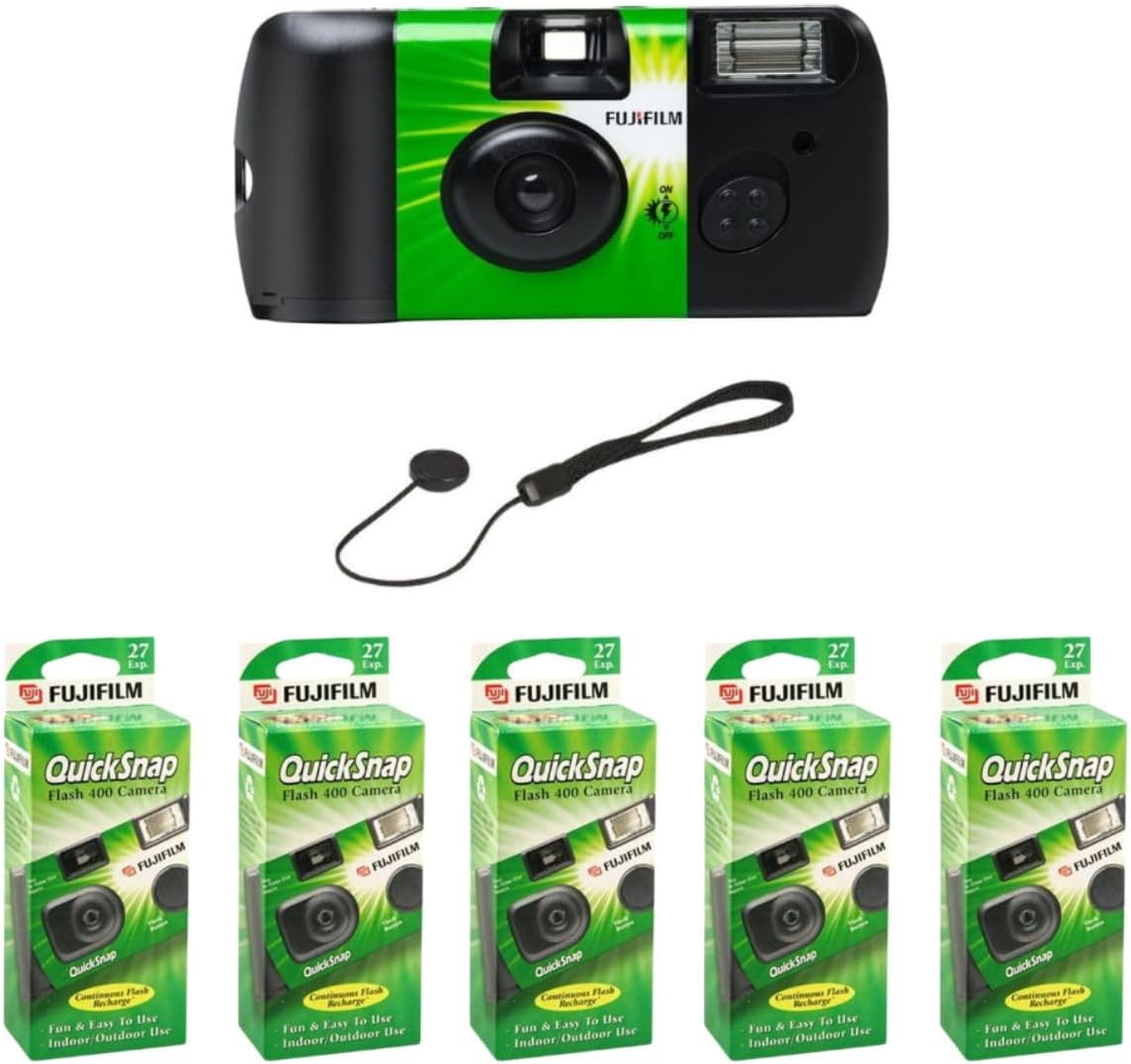 Fujifilm QuickSnap Flash 400 - Cámara de 1.378 in de uso único con...