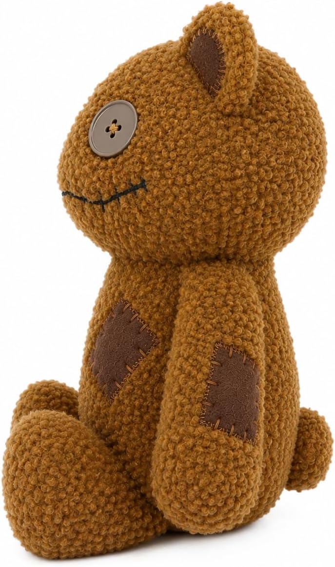 PHHKK Peluche de oso marrón cosido gótico de Halloween, decoración...