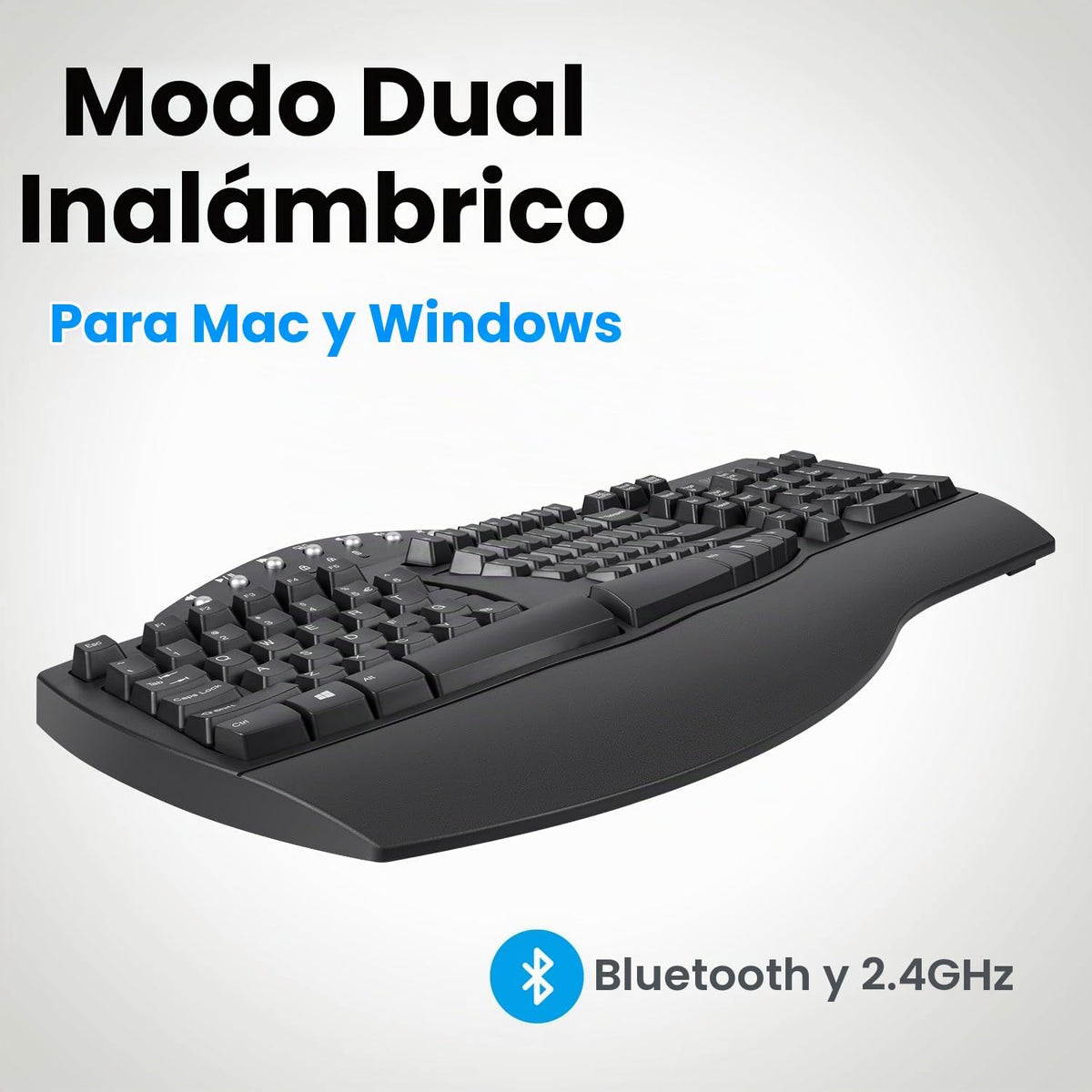 Perixx Periboard-612B - Teclado Inalámbrico Ergonómico Split con Mo...