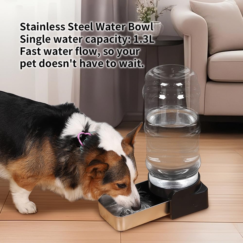 PAKEWAY Dispensador de agua para perros por gravedad de 1.6 galones...