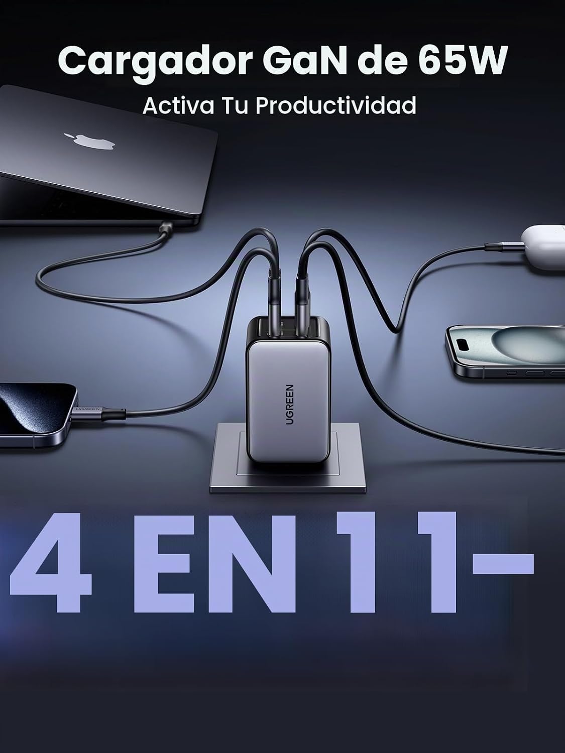 UGREEN Nexode Power Bank - Paquete de 20000 mAh con bloque de carga...