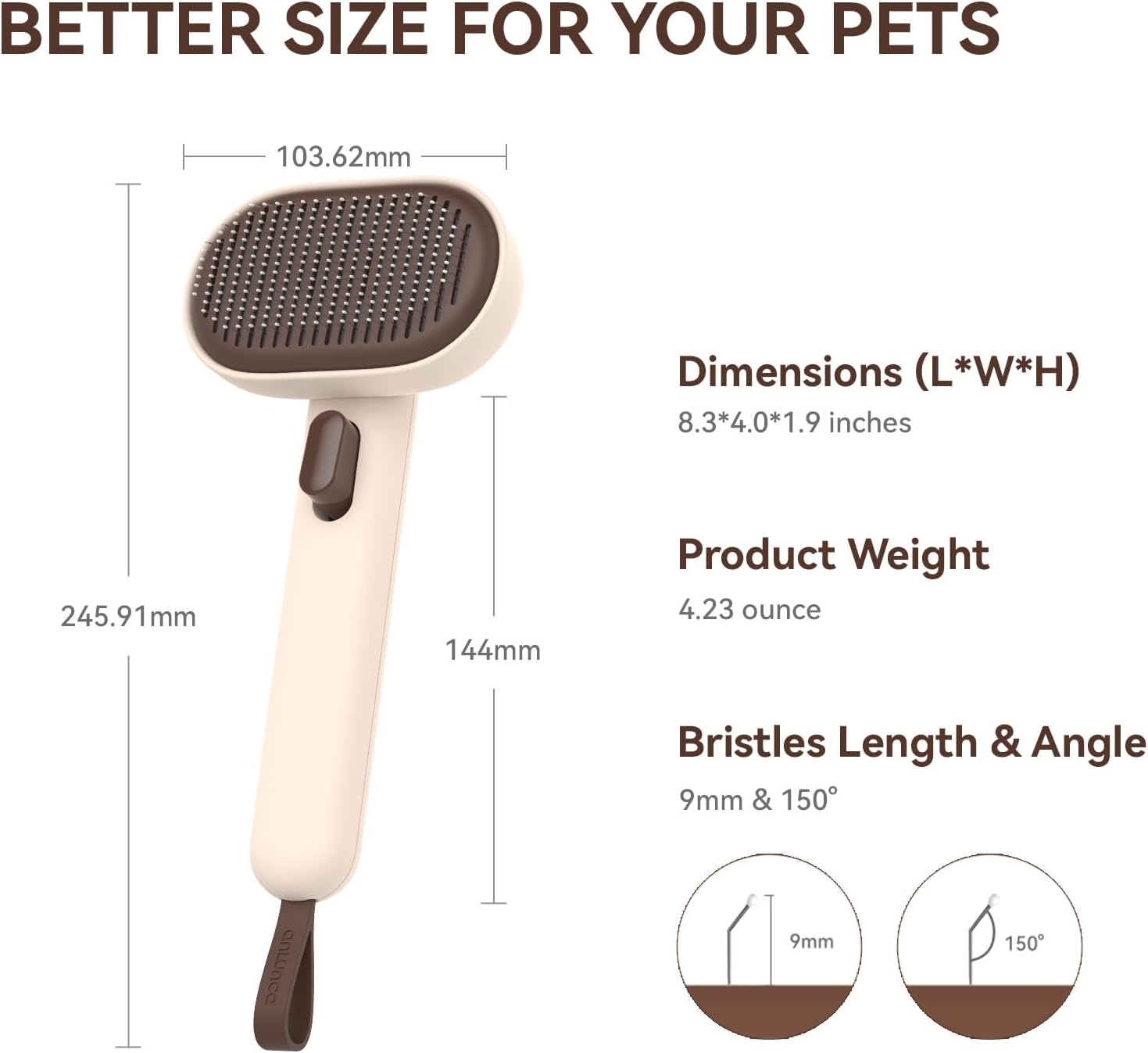 Aumuca Cepillos para gatos de interior, cepillo de pelo de perro pa...