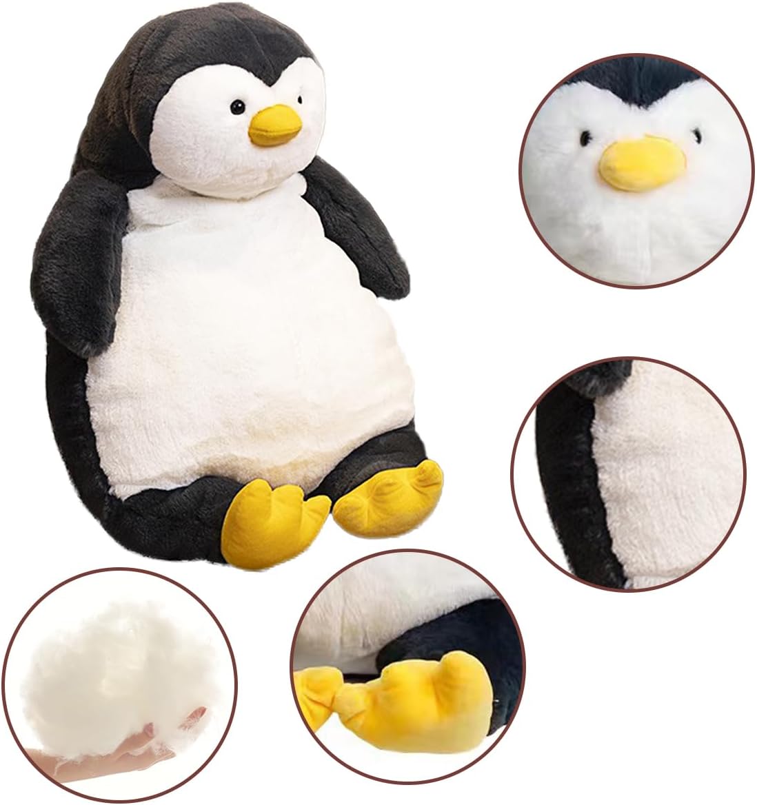 ARELUX Almohada de Peluche de Pingüino Grande de 22 Pulgadas Animal...