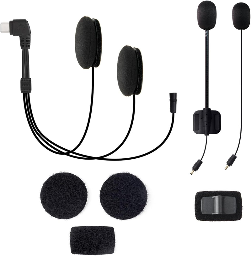 LEXIN Juego de audio de auriculares para motocicleta, altavoces est...
