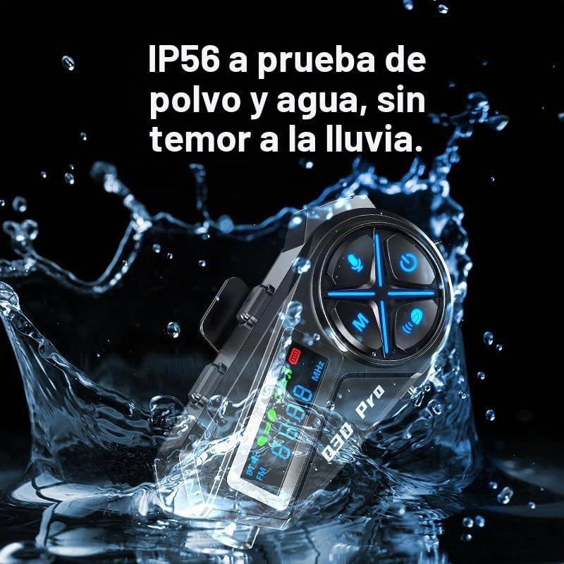 YMY Walkie Talkies para casco, kit de intercomunicación para motoci...