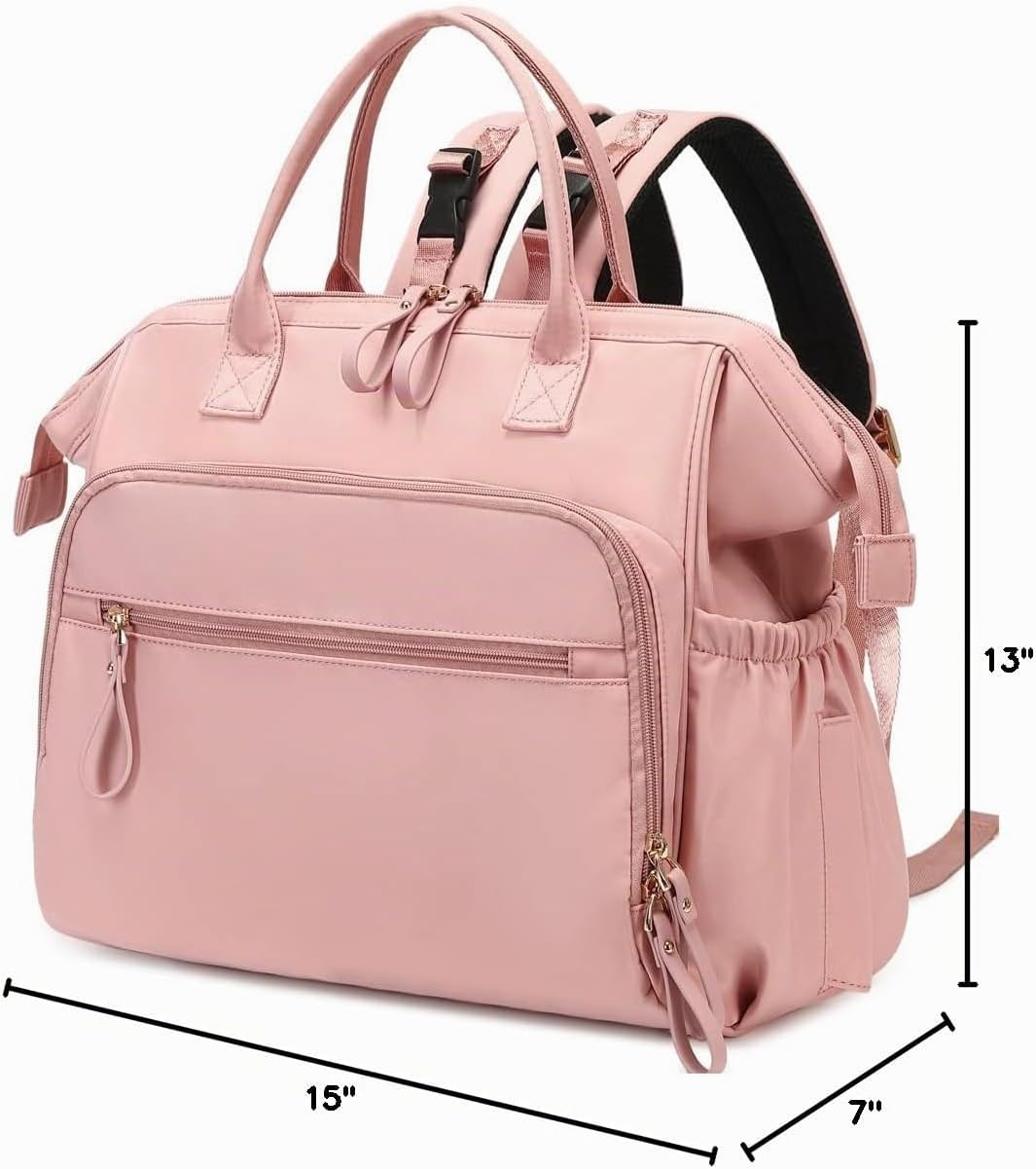 LORADI Bolsa de pañales convertible, mochila de pañales de 14 bolsi...