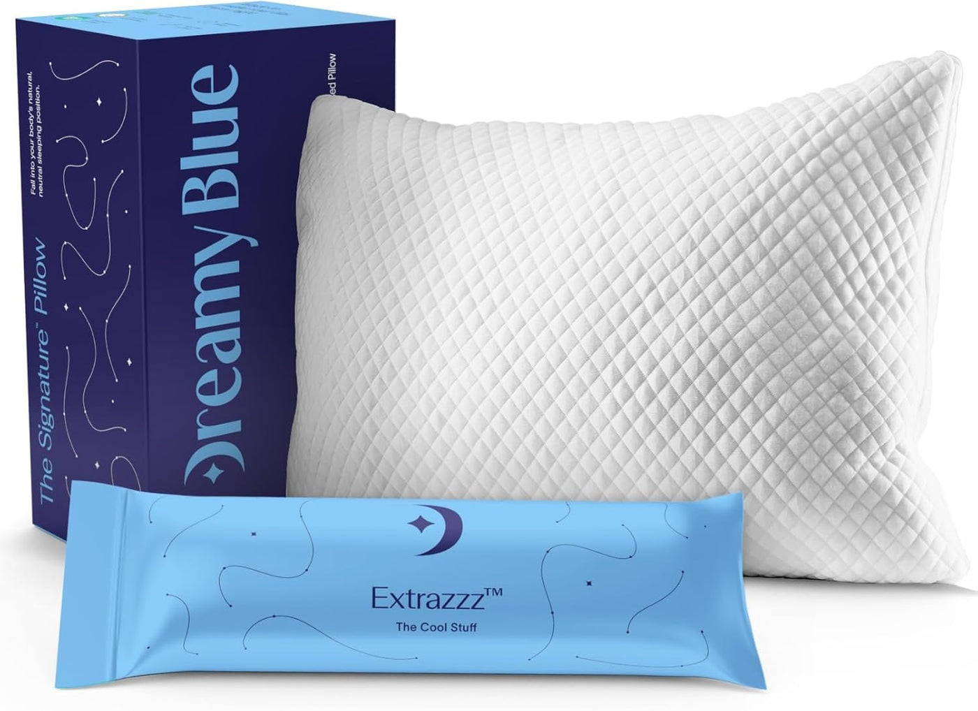 DreamyBlue Almohada Signature con loft ajustable \u2022 Relleno de...