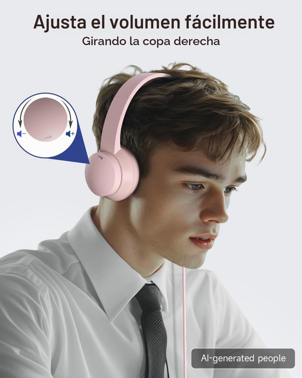 AOC Auriculares USB con micrófono para PC, micrófono con cancelació...