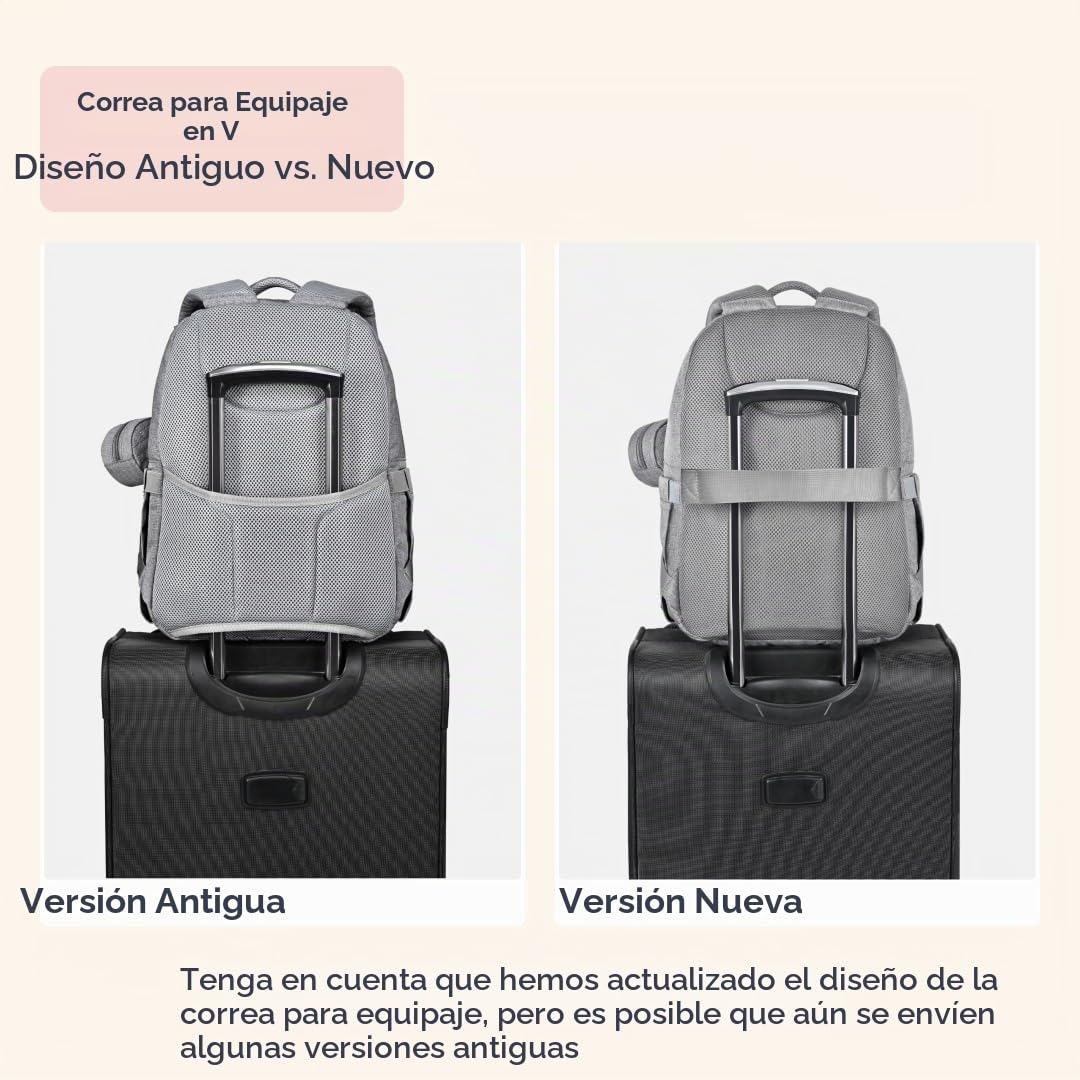 BabbleRoo - Mochila para pañales unisex con cambiador, funda para c...