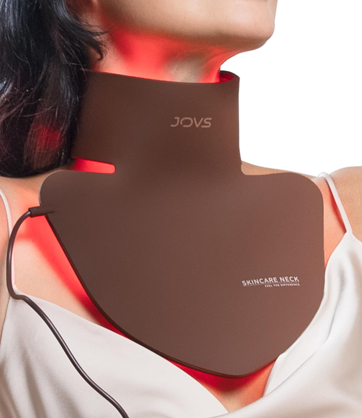 JOVS Máscara LED para cuello y pecho, terapia de luz roja LED para...