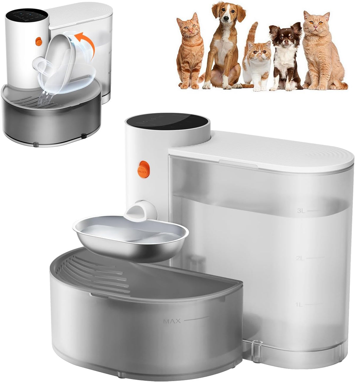 Petgravity Dispensador de agua Smart Cat \u2013 Tazón de agua de ac...
