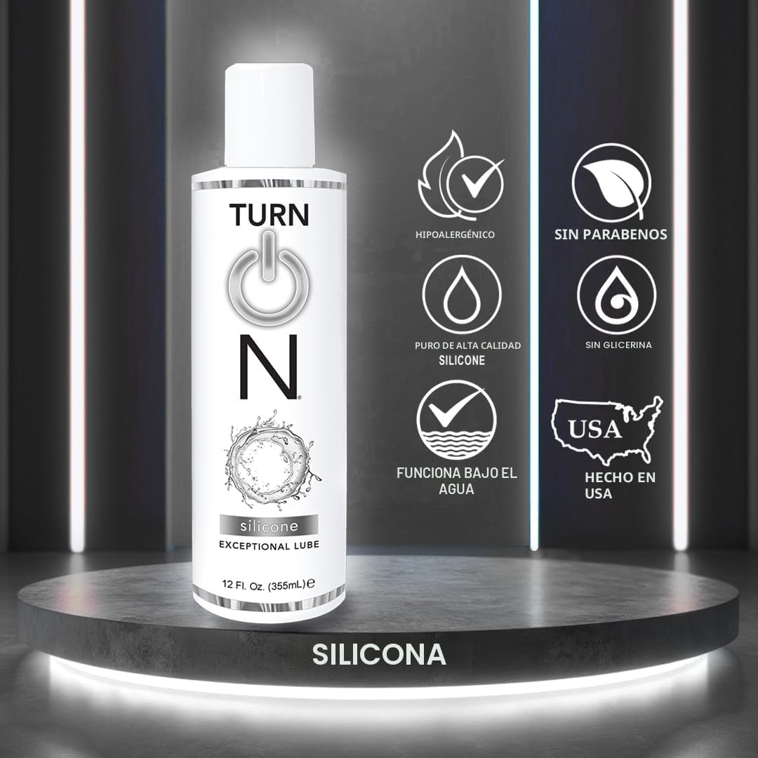 Turn On Lubricante prémium a base de silicona, de larga duración y...