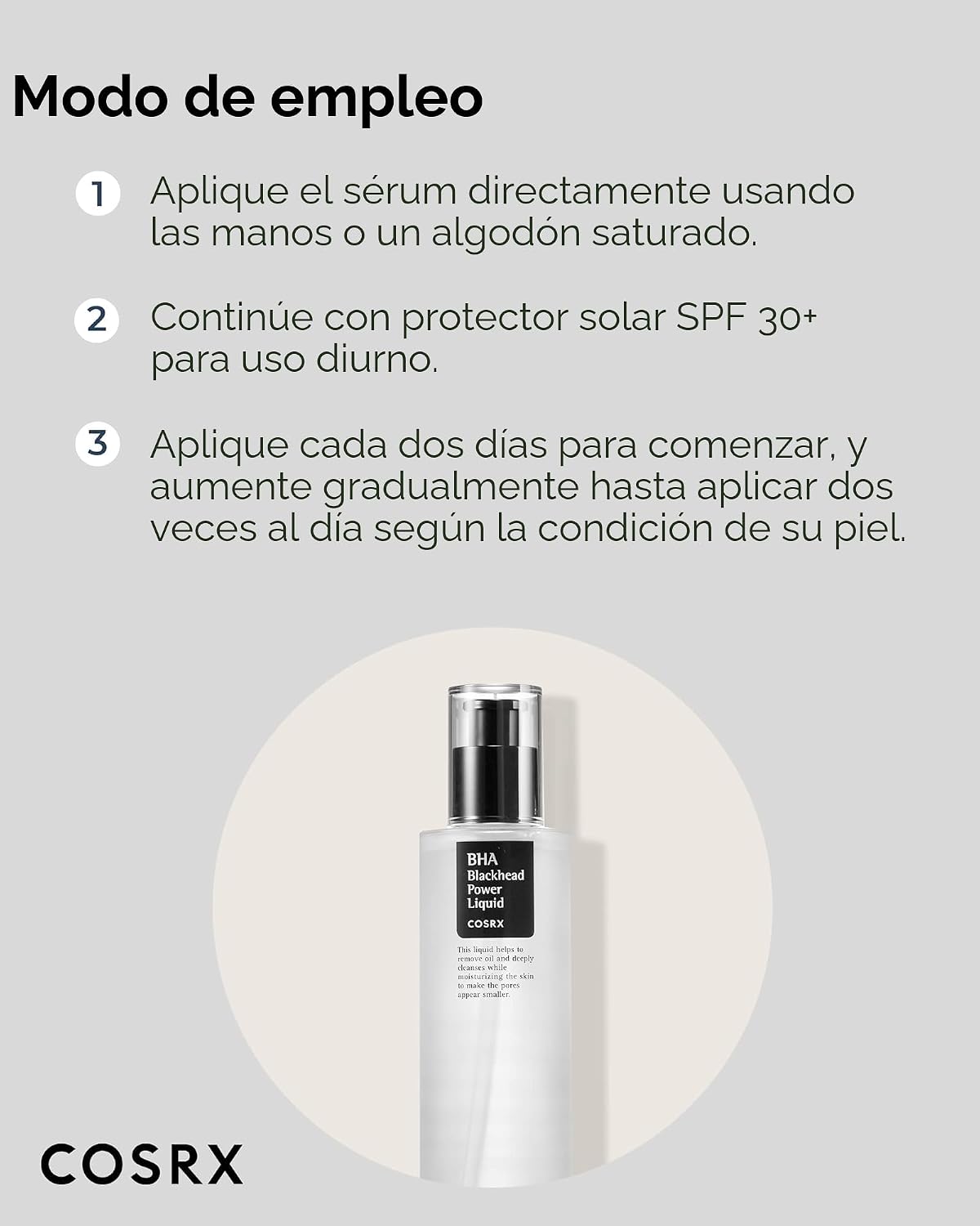 Líquido potente Cosrx BHA para puntos negros, 3.38 onzas líquidas |...