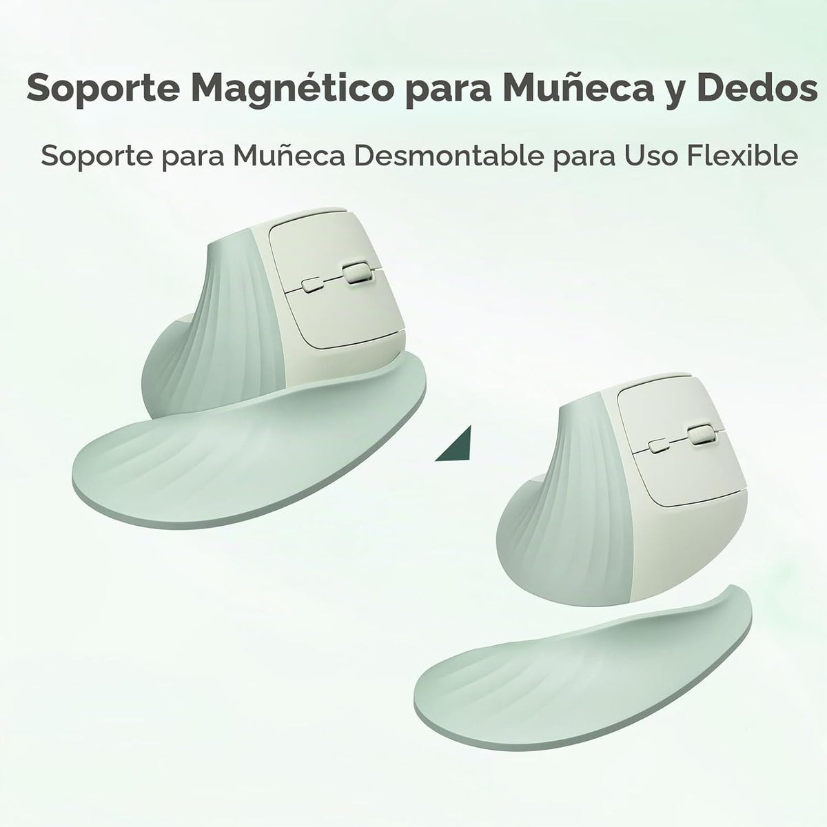 SANWA Ratón ergonómico inalámbrico para manos grandes con reposamuñ...