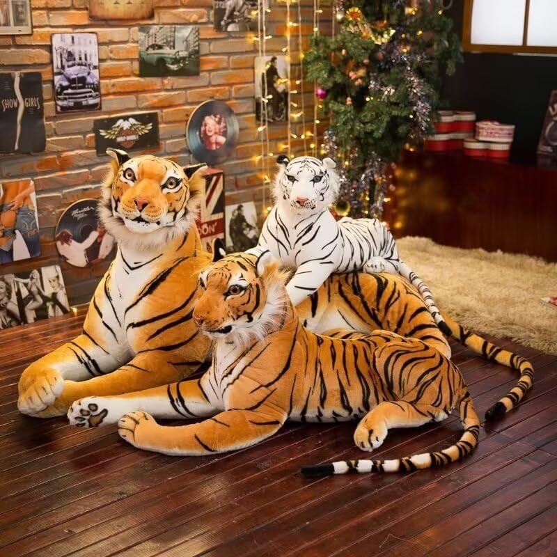DHXSTSM Animal de peluche grande de tigre blanco - Juguete de peluc...