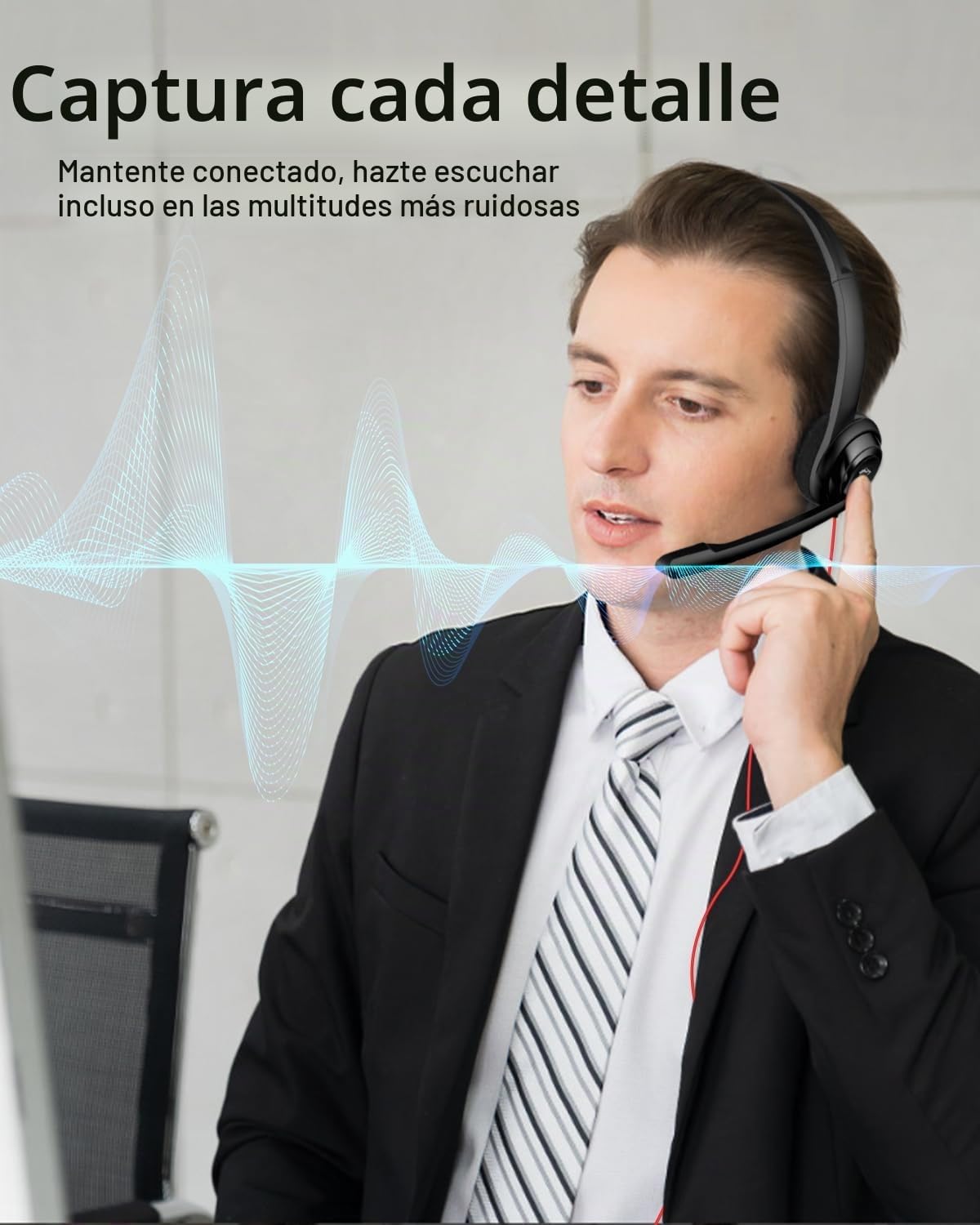 NUBWO HW02 Auriculares USB para Computadora con Micrófono de Chat C...