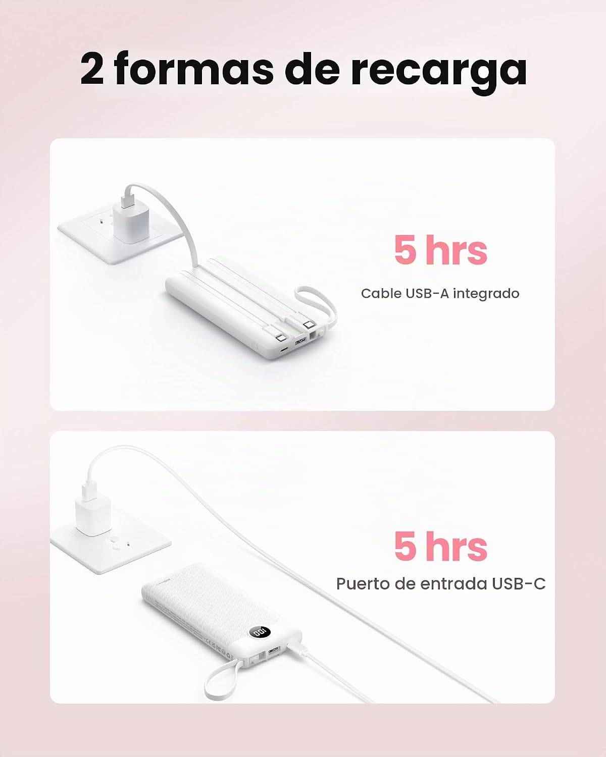 Coowisty Banco de energía portátil, cargador portátil delgado de 10...
