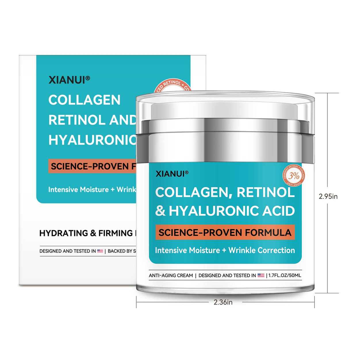 XIANUI Crema Facial de Retinol con Colágeno y Ácido Hialurónico - H...