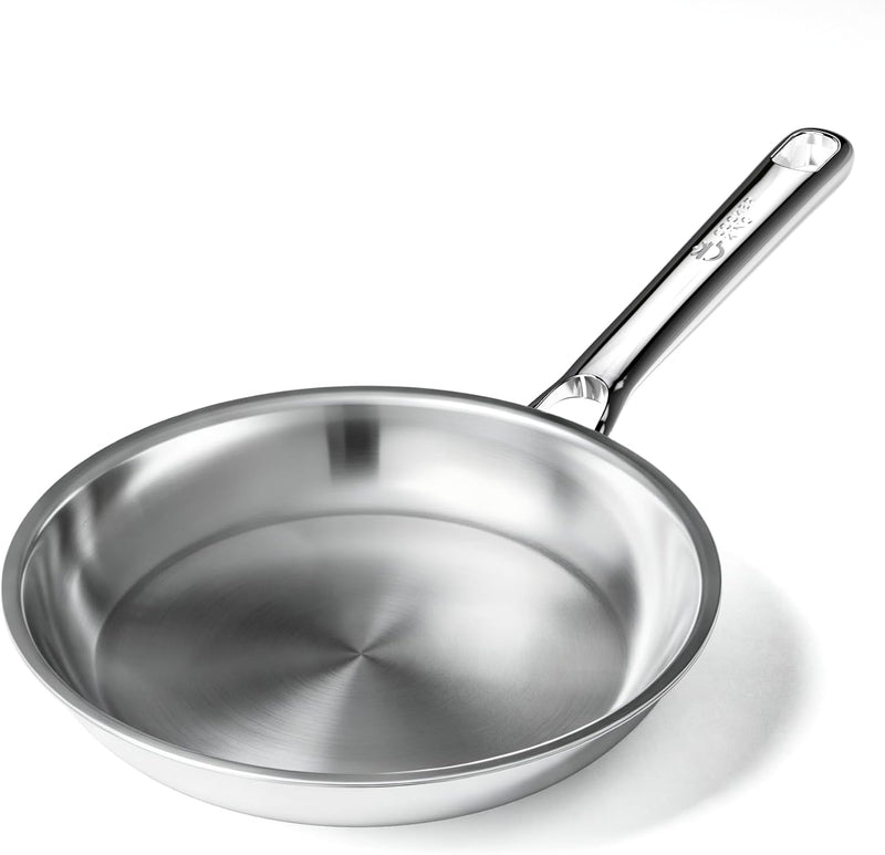 COOKER KING Sartén de acero inoxidable de 8 pulgadas, sartén pequeñ...