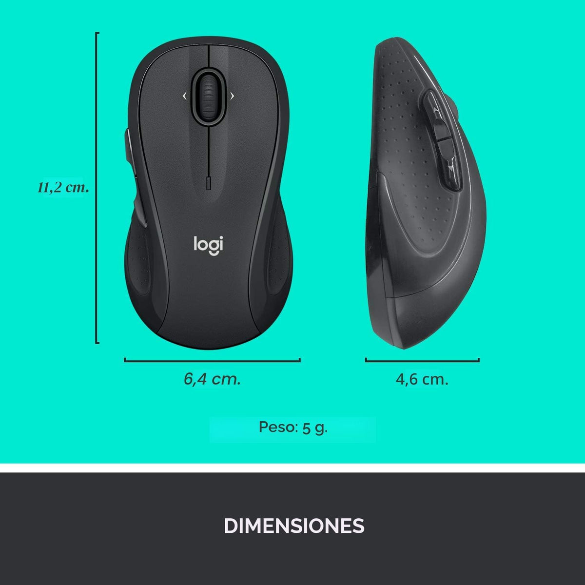 Logitech Ratón inalámbrico ambidiestro de tamaño completo M510 de 2...