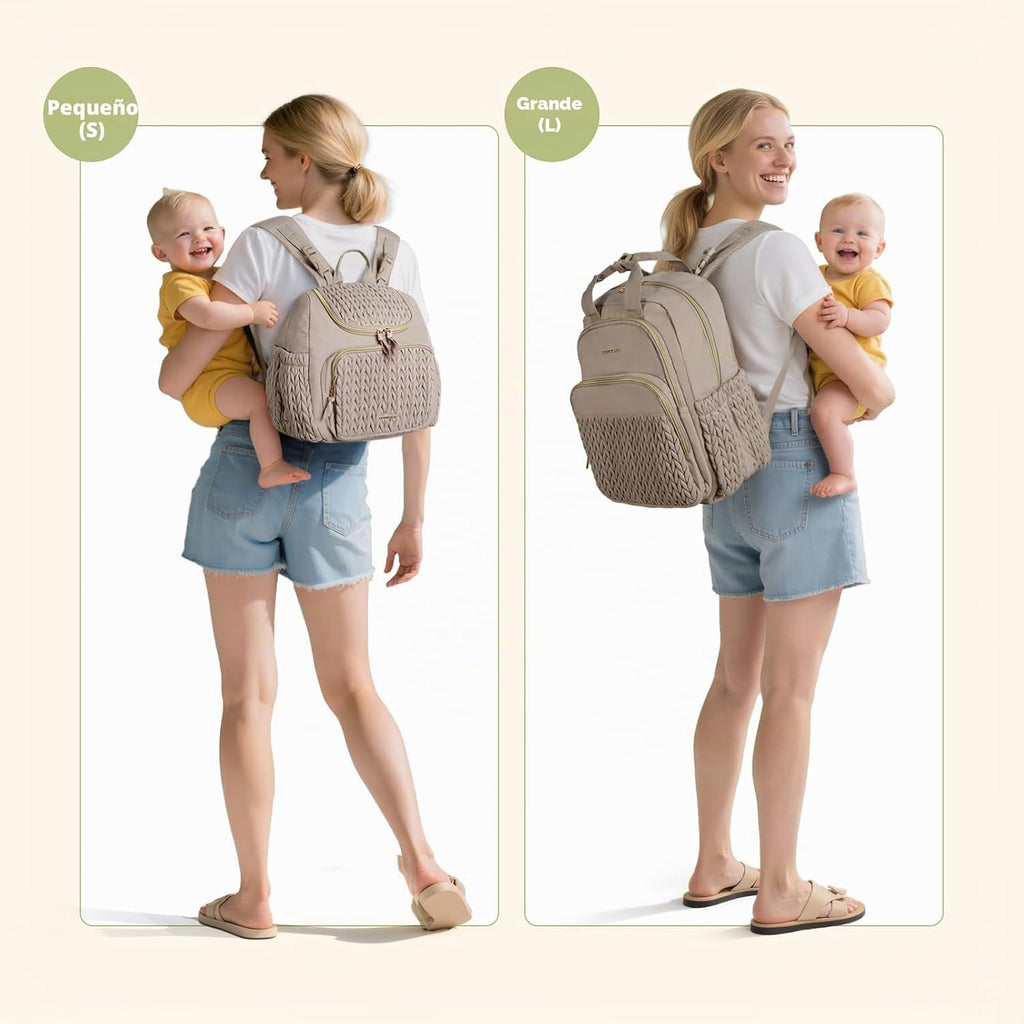 mommore Mochila para pañales, bolsa grande de viaje para artículos...