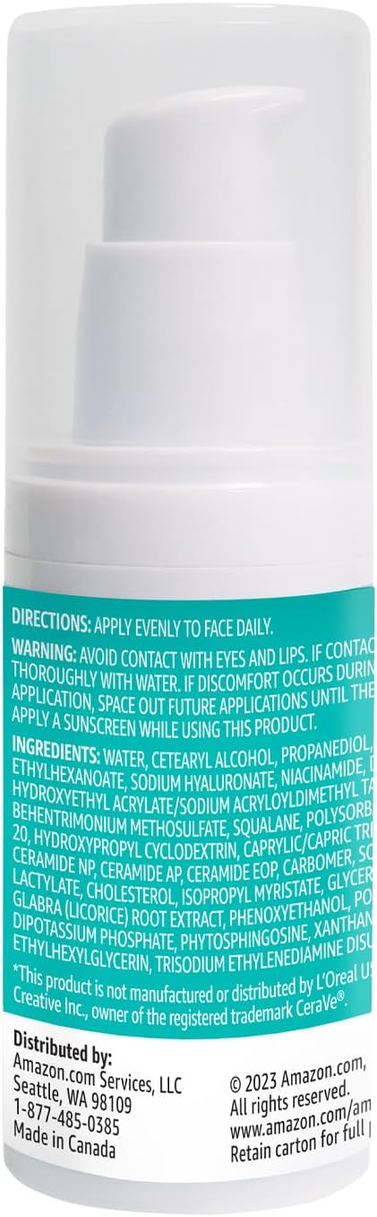 Amazon Basics Suero de retinol para cara, minimizador de poros, fór...
