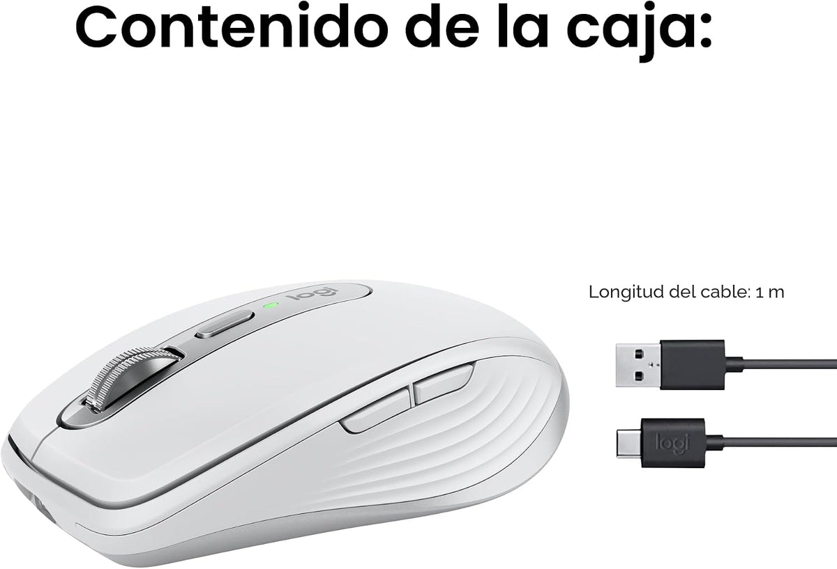 Logitech MX Anywhere 3S Ratón Inalámbrico Desplazamiento Rápido 8K...