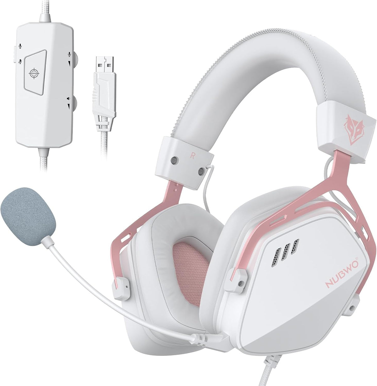 NUBWO HG03 USB-A - Auriculares para juegos con sonido envolvente 7....