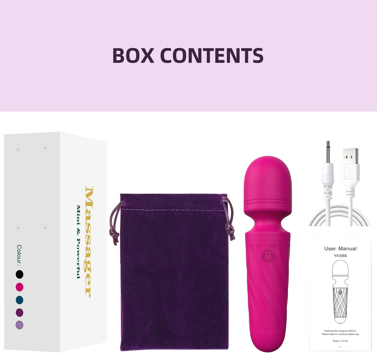 KINGWAND Masajeador personal de mano mini \u2013 Impermeable, recar...