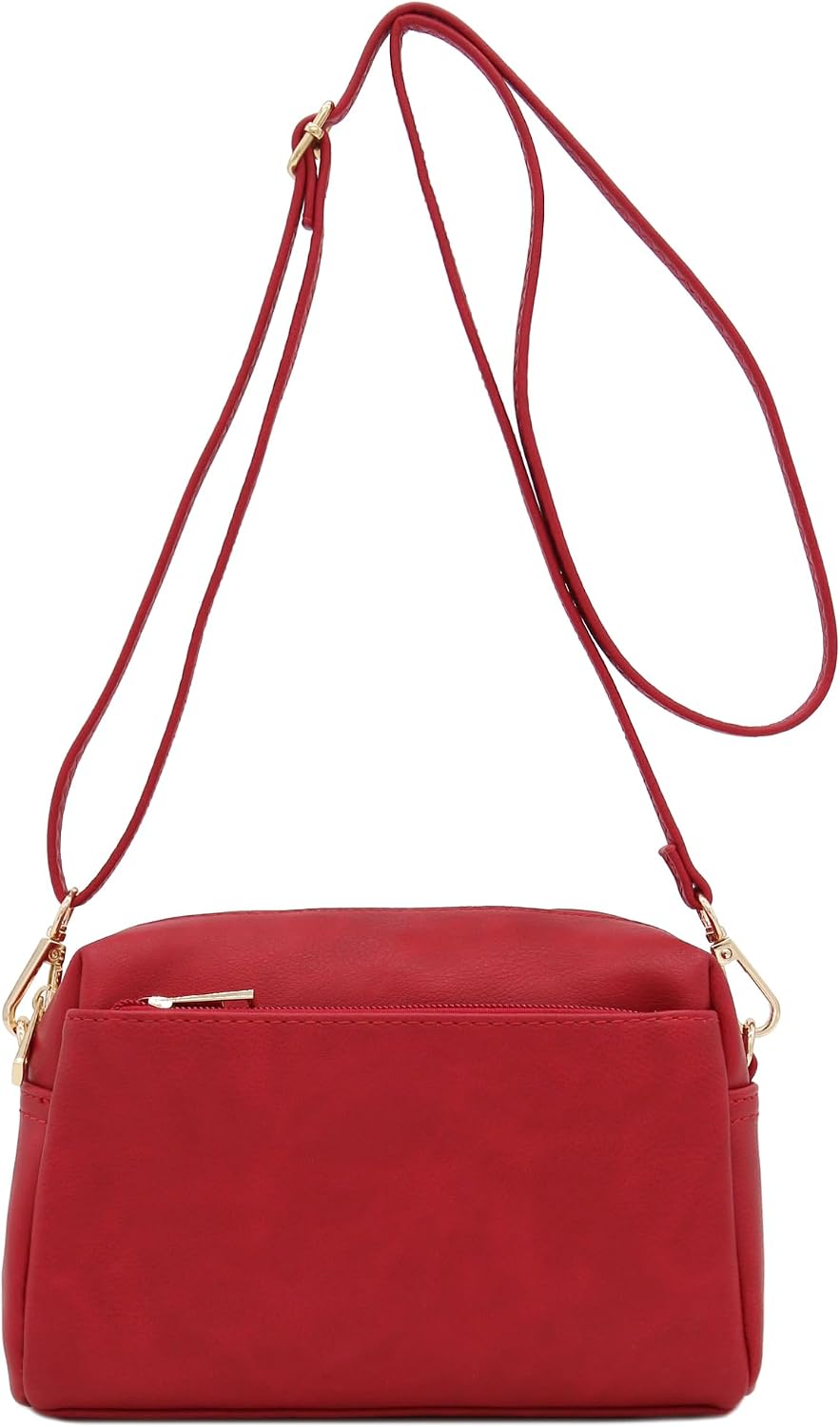 FashionPuzzle Bolso bandolera pequeño con triple cremallera