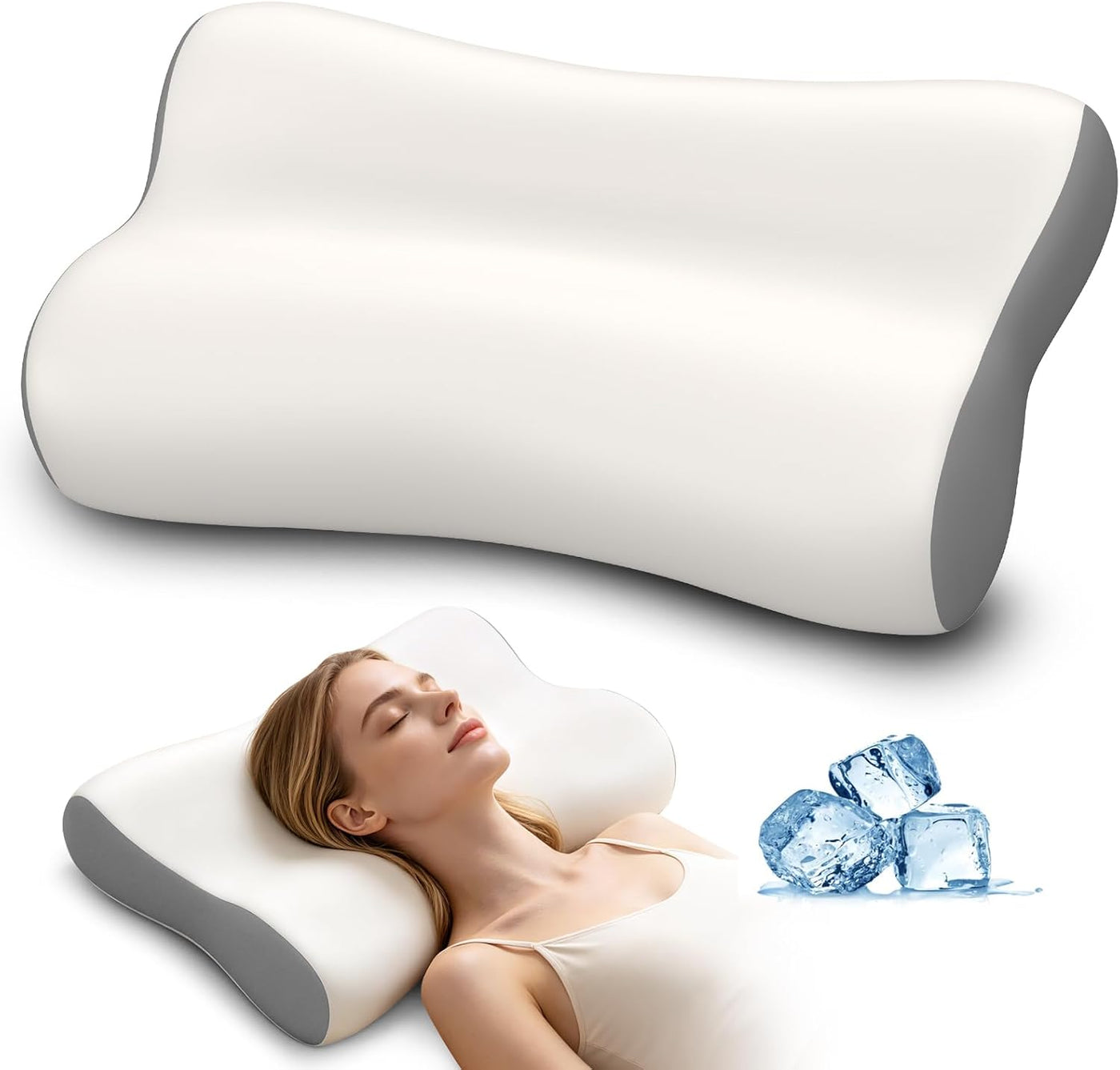 Polovo Almohada cervical para el cuello \u2013 Almohada ergonómica...