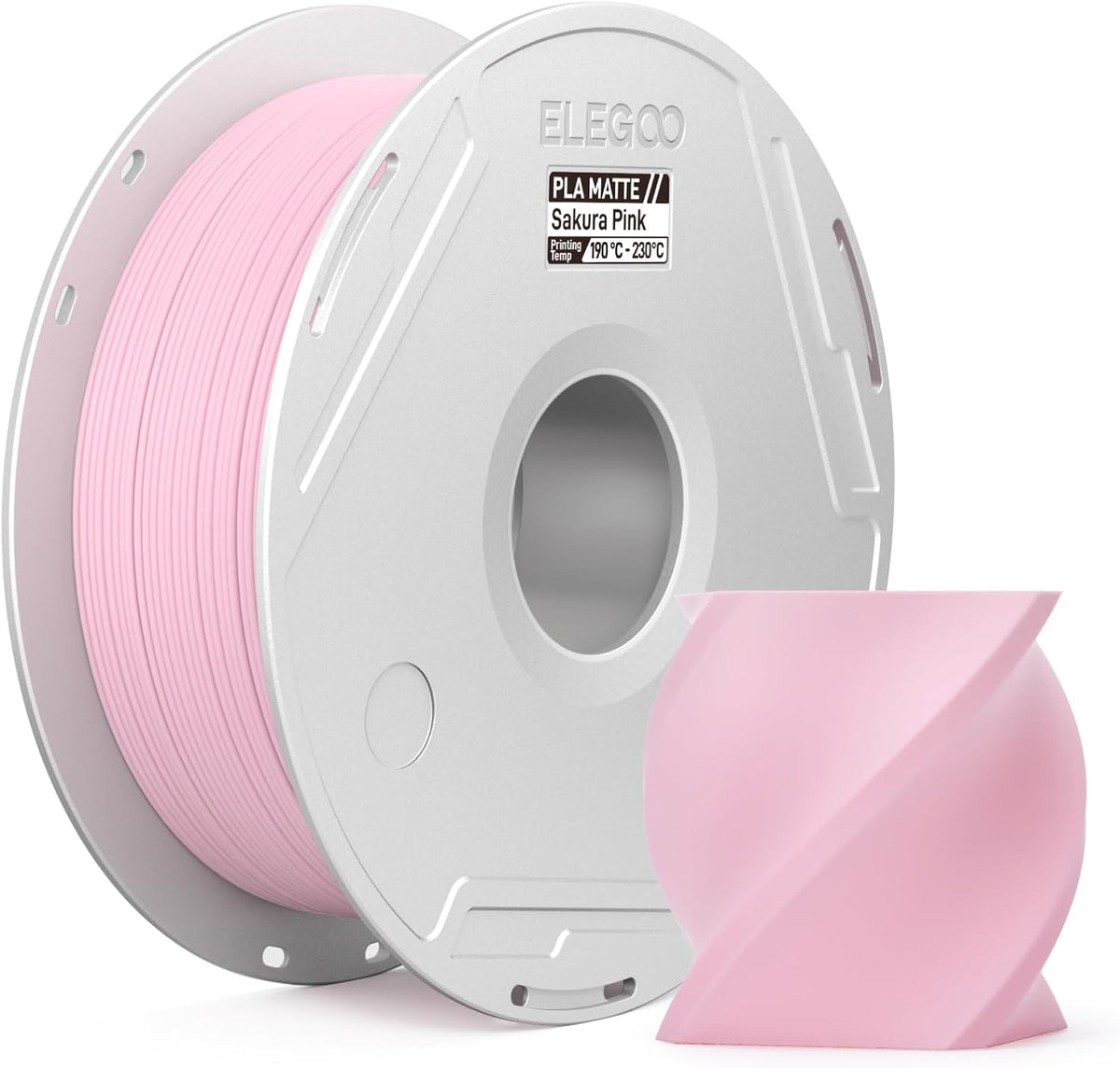ELEGOO Filamento de impresora 3D PLA mate con carrete reutilizable,...