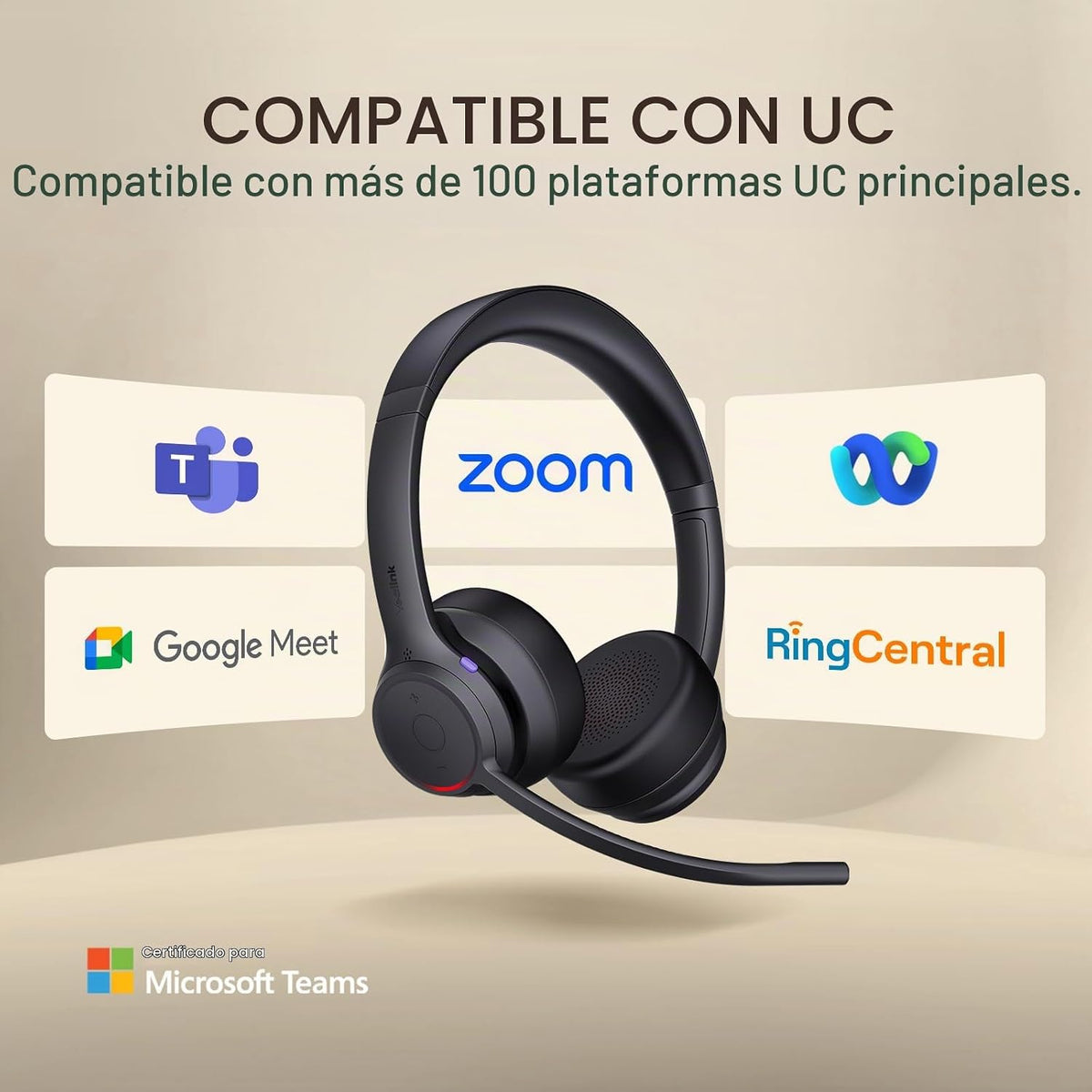 Yealink Auriculares inalámbricos Bluetooth Z32 económicos para trab...